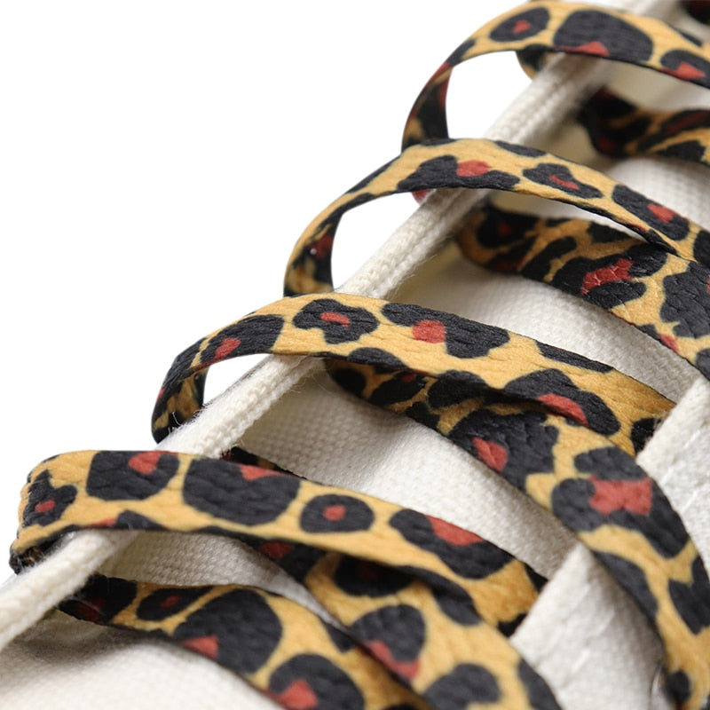 Leopard print shoelaces.