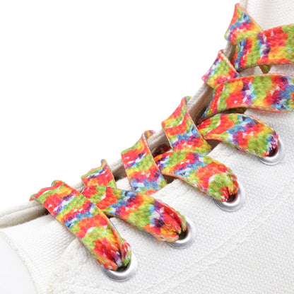 Watercolour bright shoelaces.